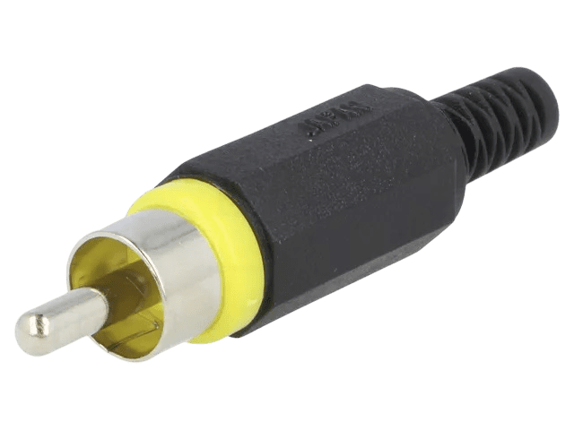 Afbeelding van RCA steker pvc tule zwart geel Lumberg